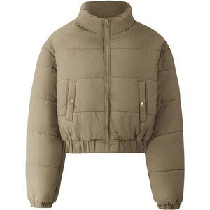 Women's Cropped Quilted Puffer Jacket Outerwear Coat
